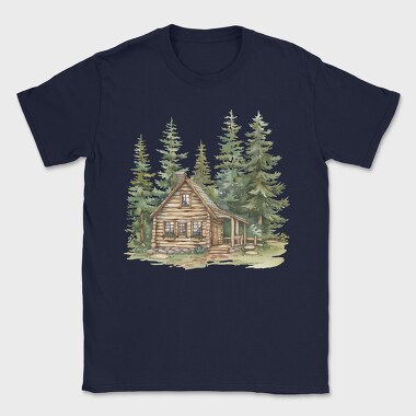 Log Cabin Forest, Tricou Barbati (Unisex)