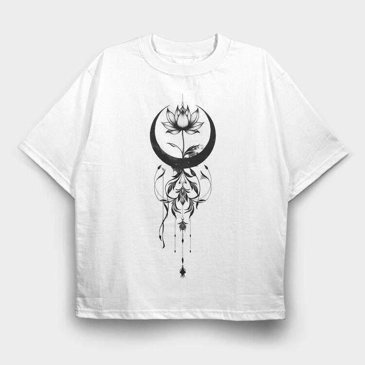 Lotus Moon Chandelier, Tricou Oversize Barbati (Unisex)