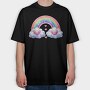 Kawaii Rainbow Heart, Tricou Oversize Barbati (Unisex)