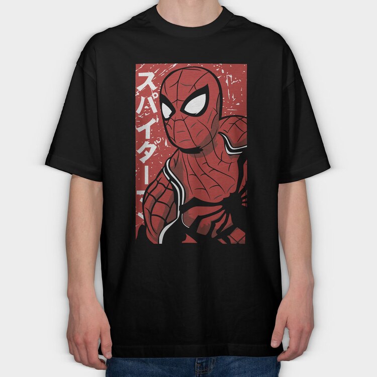 Spiderman Red Mask, Tricou Oversize Barbati (Unisex)