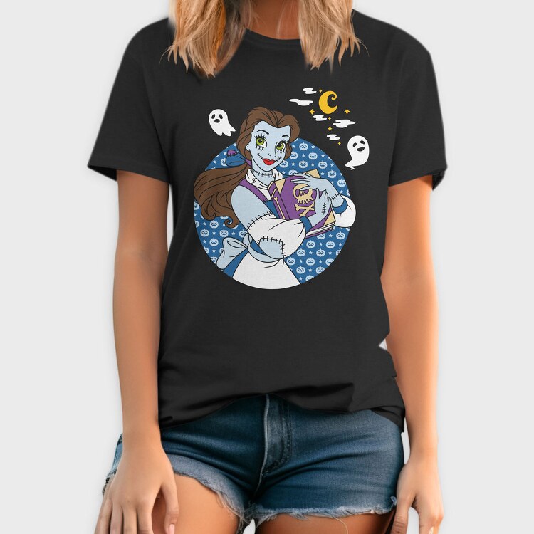 Skeleton Belle Book, Tricou Barbati (Unisex)