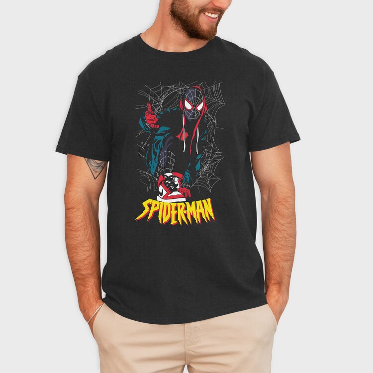 Spiderman Rock On, Tricou Barbati (Unisex)