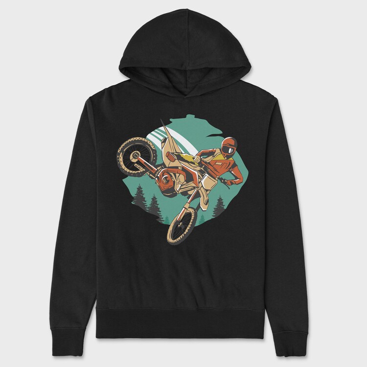 Motorcycle Winter, Hanorac Oversize Barbati (Unisex)
