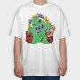 Skeleton Monster Feast, Tricou Oversize Barbati (Unisex)