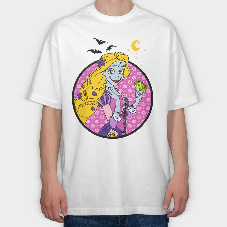 Skeleton Princess, Tricou Oversize Barbati (Unisex)