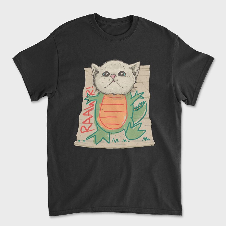Dinosaur Cat, Tricou Barbati (Unisex)