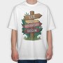 Let The Adventure Begin, Tricou Oversize Barbati (Unisex)