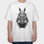 Skeleton Totoro, Tricou Oversize Barbati (Unisex)