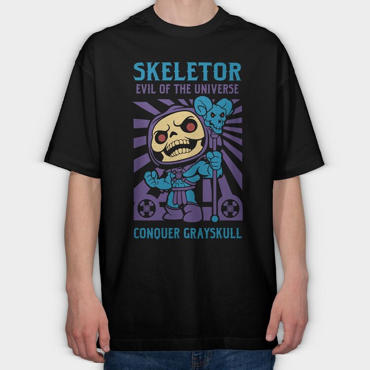 Skeletor Conquer Universe, Tricou Oversize Barbati (Unisex)