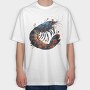 Lobster Floral Night, Tricou Oversize Barbati (Unisex)