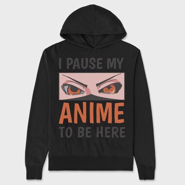 Anime Eyes Pause Here, Hanorac Oversize Barbati (Unisex)