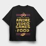 Anime Game Food Fest, Tricou Oversize Barbati (Unisex)