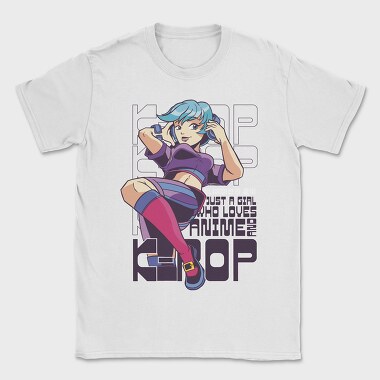 Anime Girl Hop Hop, Tricou Barbati (Unisex)