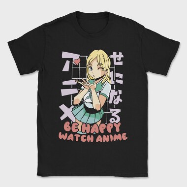 Anime Girl Love Watch, Tricou Barbati (Unisex)