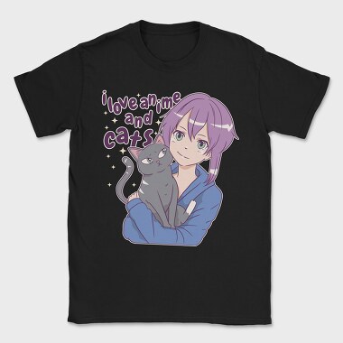 Anime Kitty Love, Tricou Barbati (Unisex)