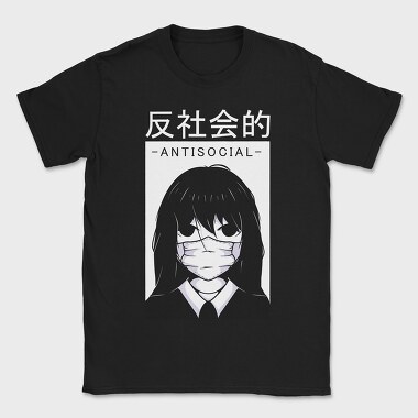 Antisocial Mask, Tricou Barbati (Unisex)