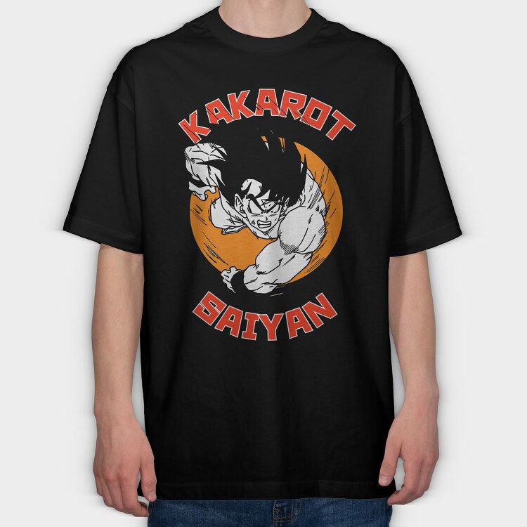 Kakarot Saiyan, Tricou Oversize Barbati (Unisex)