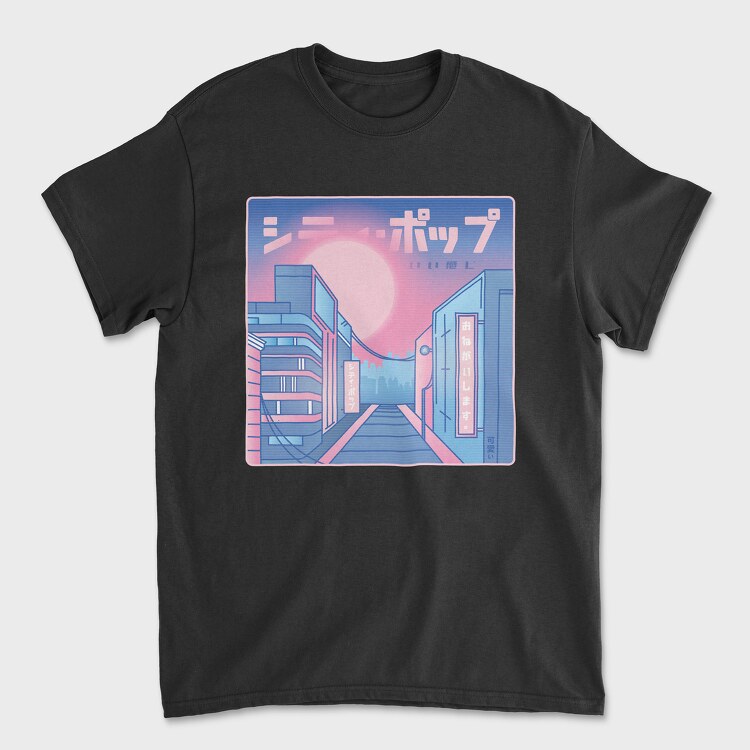 City Vaporwave, Tricou Barbati (Unisex)