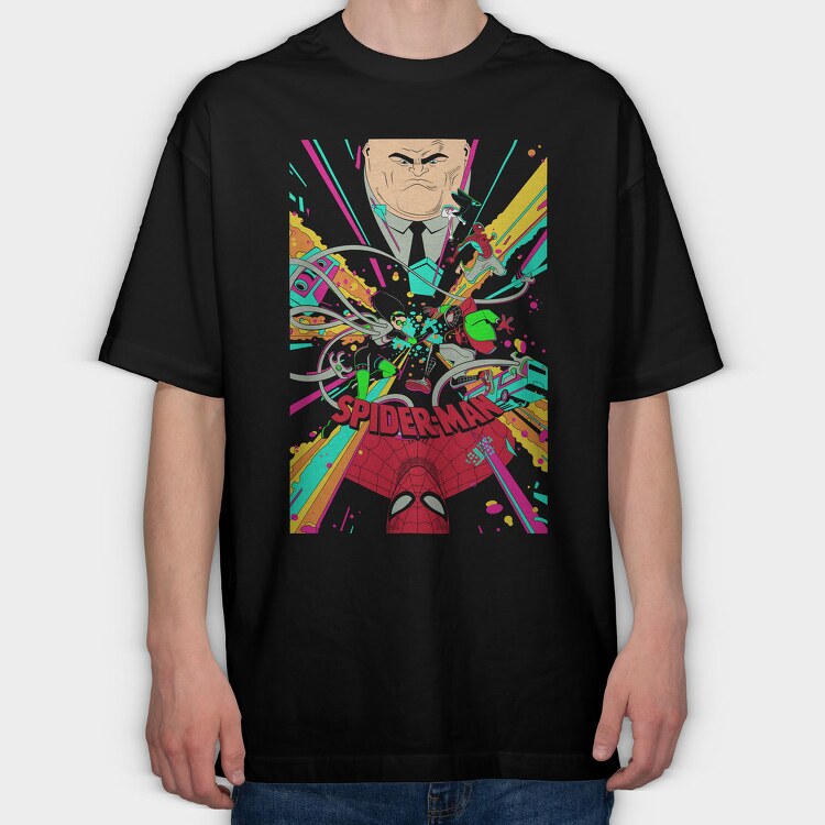 Spiderman Splash 2, Tricou Oversize Barbati (Unisex)