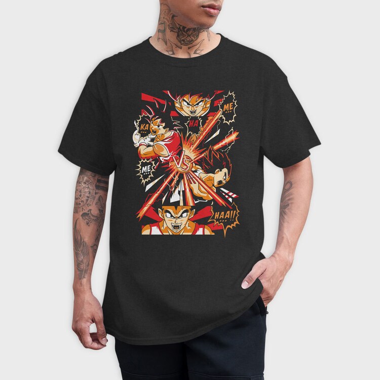 Goku Vs Vegeta, Tricou Barbati (Unisex)