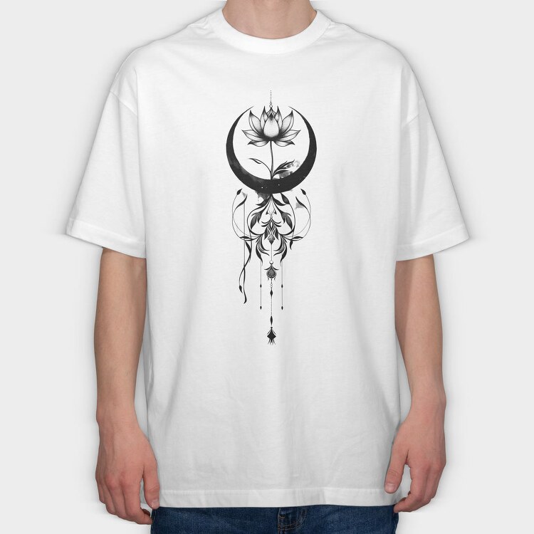 Lotus Moon Chandelier, Tricou Oversize Barbati (Unisex)