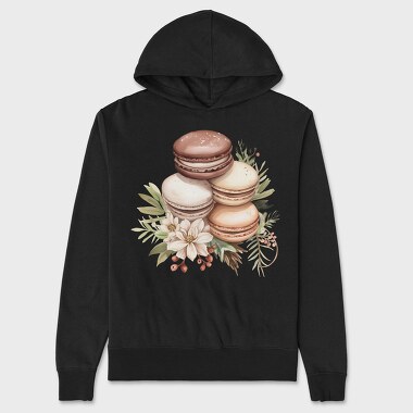 Macarons Flowers Garden, Hanorac Oversize Barbati (Unisex)