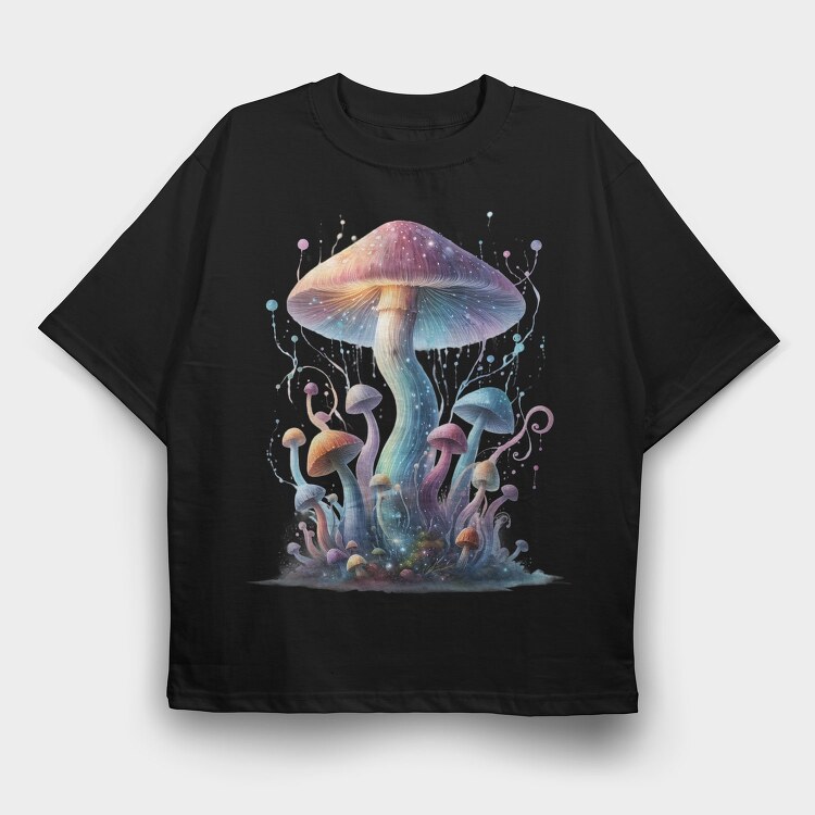 Magic Mushroom Cloud, Tricou Oversize Barbati (Unisex)
