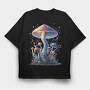 Magic Mushroom Cloud, Tricou Oversize Barbati (Unisex)