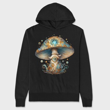 Magic Mushroom Swirls, Hanorac Oversize Barbati (Unisex)