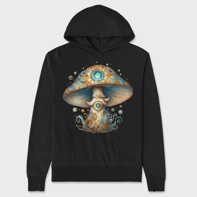 Magic Mushroom Swirls, Hanorac Oversize Barbati (Unisex)