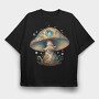 Magic Mushroom Swirls, Tricou Oversize Barbati (Unisex)