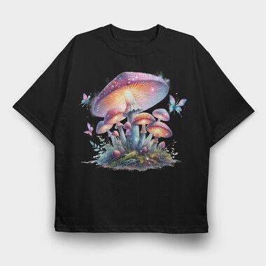 Magic Mushrooms Clips, Tricou Oversize Barbati (Unisex)
