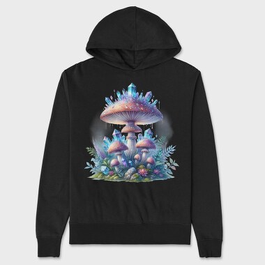 Magic Mushrooms Glow, Hanorac Oversize Barbati (Unisex)