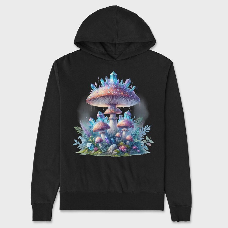 Magic Mushrooms Glow, Hanorac Oversize Barbati (Unisex)