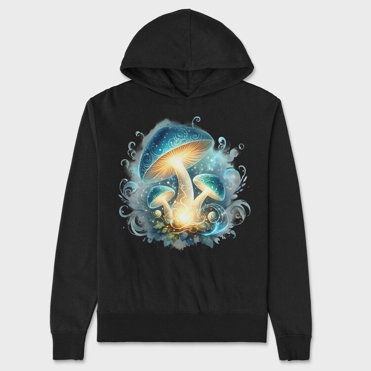 Magic Mushrooms Swirls, Hanorac Oversize Barbati (Unisex)