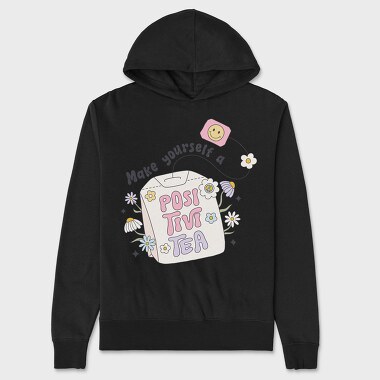 Make Yourself A Positivi Tea, Hanorac Oversize Barbati (Unisex)
