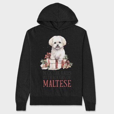 Maltese Christmas Presents, Hanorac Oversize Barbati (Unisex)