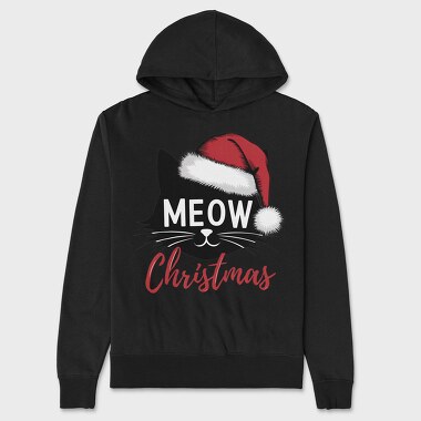 Meow Christmas Cat, Hanorac Oversize Barbati (Unisex)