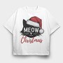 Meow Christmas Cat, Tricou Oversize Barbati (Unisex)