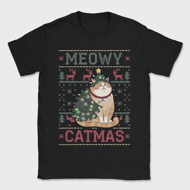 Meowy Catmas, Tricou Barbati (Unisex)