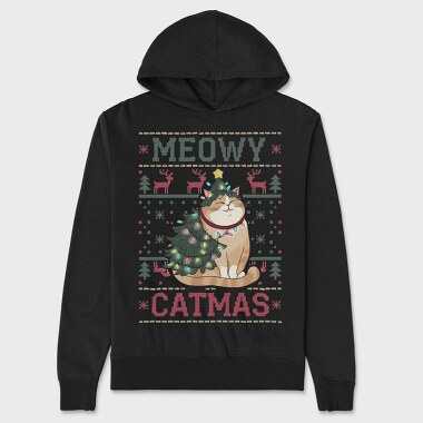 Meowy Catmas, Hanorac Oversize Barbati (Unisex)