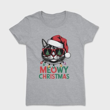 Meowy Christmas Cat, Tricou Femei