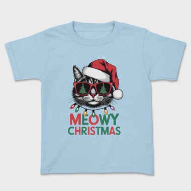 Meowy Christmas Cat, Tricou Copii