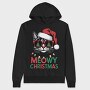 Meowy Christmas Cat, Hanorac Oversize Barbati (Unisex)