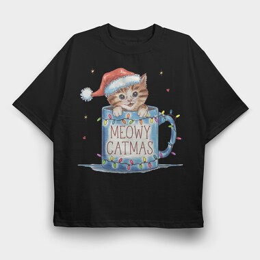 Meowy Wywy, Tricou Oversize Barbati (Unisex)
