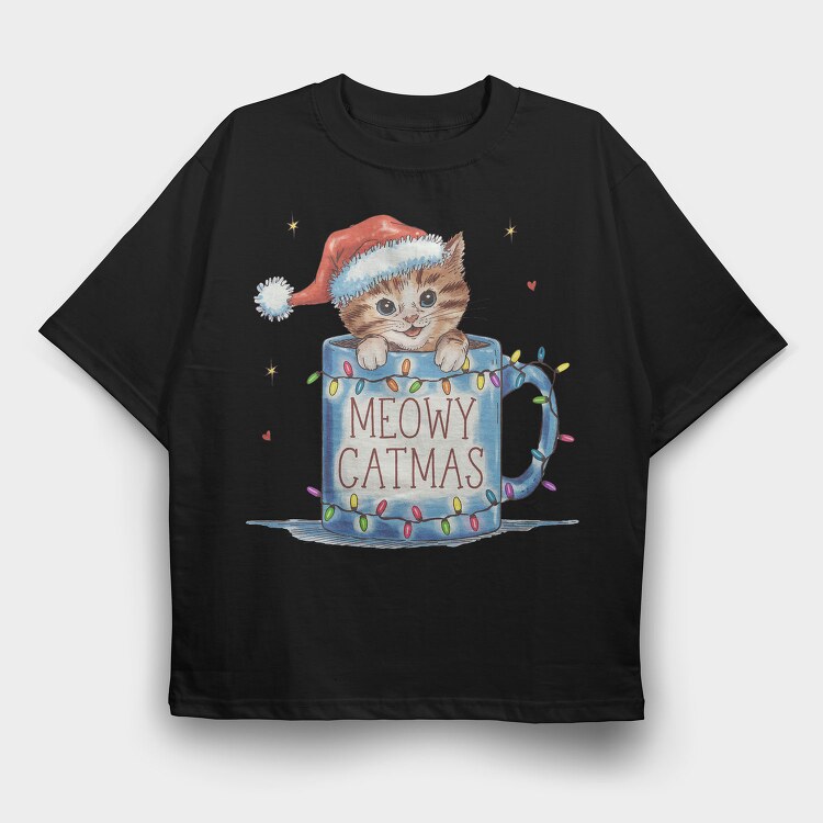 Meowy Wywy, Tricou Oversize Barbati (Unisex)