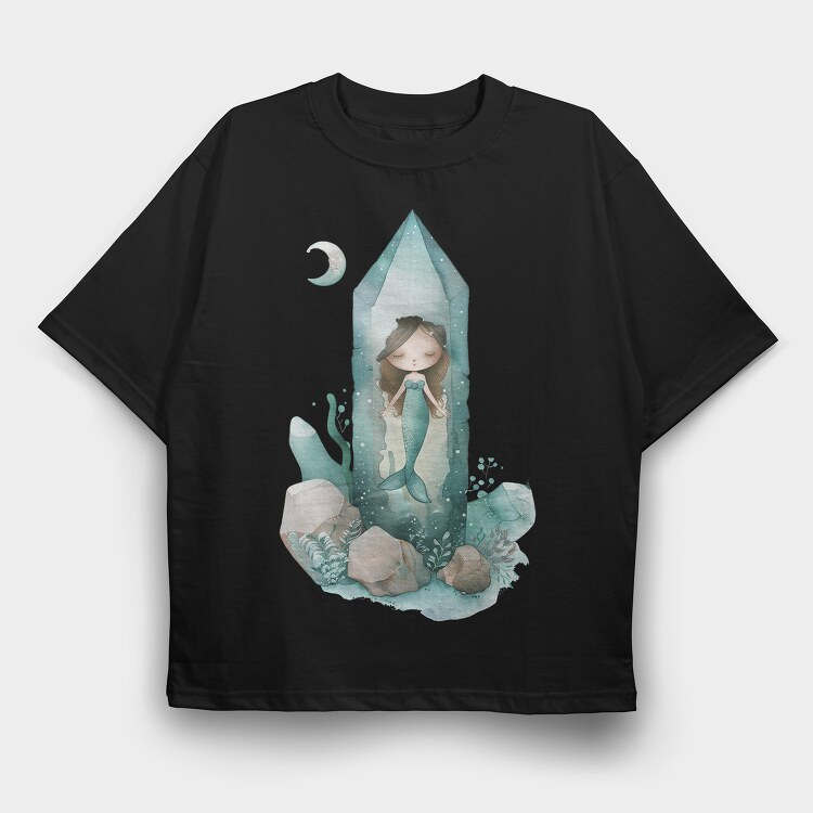 Mermaid Crystal Nest, Tricou Oversize Barbati (Unisex)
