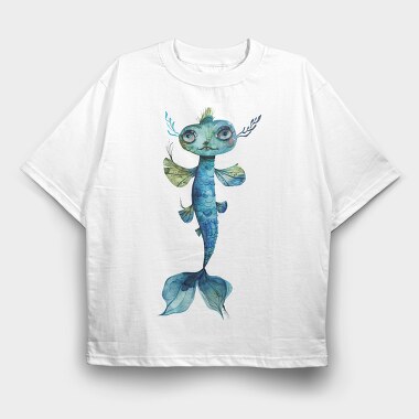 Mermaid Fish Tail, Tricou Oversize Barbati (Unisex)