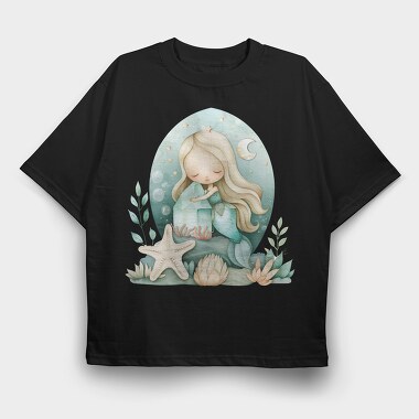 Mermaid Ocean Moon, Tricou Oversize Barbati (Unisex)