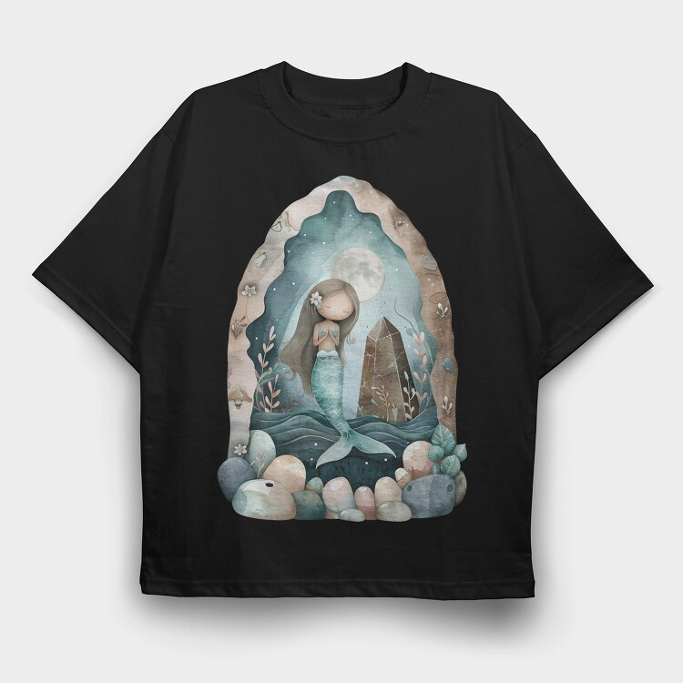 Mermaid Ocean Nest, Tricou Oversize Barbati (Unisex)